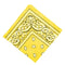 Novelty Print Bandana Scarf Head Wrap Neck Scarf Hair Band Wristband Yellow