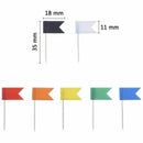 100 Pieces Map Flag Push Pins Tacks, Assorted 7 Colors
