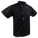 Black Chef Jacket Hotel Kitchen Apparel Coat Waiter Uniforms M Chef Hat Cap