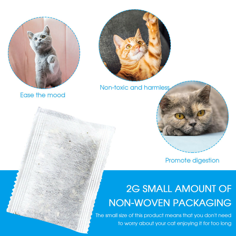Catnip for Cats, Non-Woven Package Catnip Bags for Refillable Calming, 2g