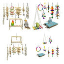 15 Pcs Bird Chewing, Swinging and Climbing Toys with Bell for Medium Parrots and