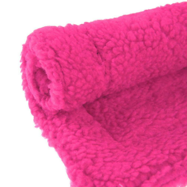 Plush Pet Hamster Cushion Mat Squirrel Blanket Guinea Pig Bed Pad(Rose Red)