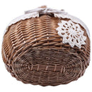 Wicker Basket Rattan Storage Basket Box Picnic Basket Fruit Flower Baskets  A4A6
