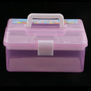 Pink Sewing Jewelry Painting Tools Box Home Storage Case Organizer w/Handle