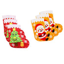 6 Sets Christmas Stocking Non-woven Felt Applique Kit DIY Sewing Candy Bags