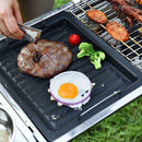 People BBQ Barbecue Aluminum Frying Grill Pan Plate Non Stick Coating Cook