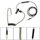 Black 3.5mm Air Tube Headset Anti-radiation Stereo Earphone Covert Acoustic