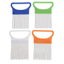 Onion Holder Slicer Vegetable Tool Tomato Cutter Stainless Steel Kitchen Gadget