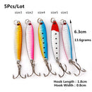 5Pcs/lot Heavy Duty Deep Sea Fishing Jigging Spoon Lures Metal Spinnerbaits