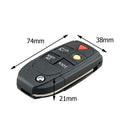 5 Buttons Car Remote Flip Folding Key Fob Shell Case Replacement for Volvo V70