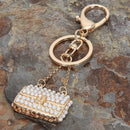 Crystal Rhinestone Purse Keychain Keyring Key Ring Chain Bag Purse Charm Pendant