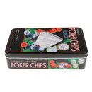 100pcs Poker Chips 4 Colors Set in Iron Case for Poker Card Game Roulette