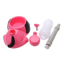 Lifting Water Drinking Feeder Fountain with Food Bowl For Dogs Cats Especia M8Y2