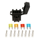 4 Way Blade Fuse Box & 1 Way Relay Box Combo Holder / Block for