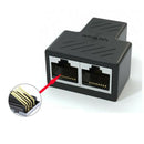 RJ45 Splitter Adapter 1 to 2 Ways Dual Female Connector Ethernet Cable LAN Port