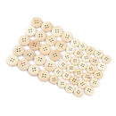 50pcs Mixed Lot Wood Handmade 4 Holes Wooden Buttons Sewing Scrapbooking DIY