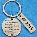 2019 Graduation Keychain Behind you all you memorie Pendant DIY Key chain G ï¼D