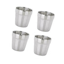 4 Pcs Stainless Steel Tumbler Double Wall Beer Milk Cup Picnic Office Travel Mug