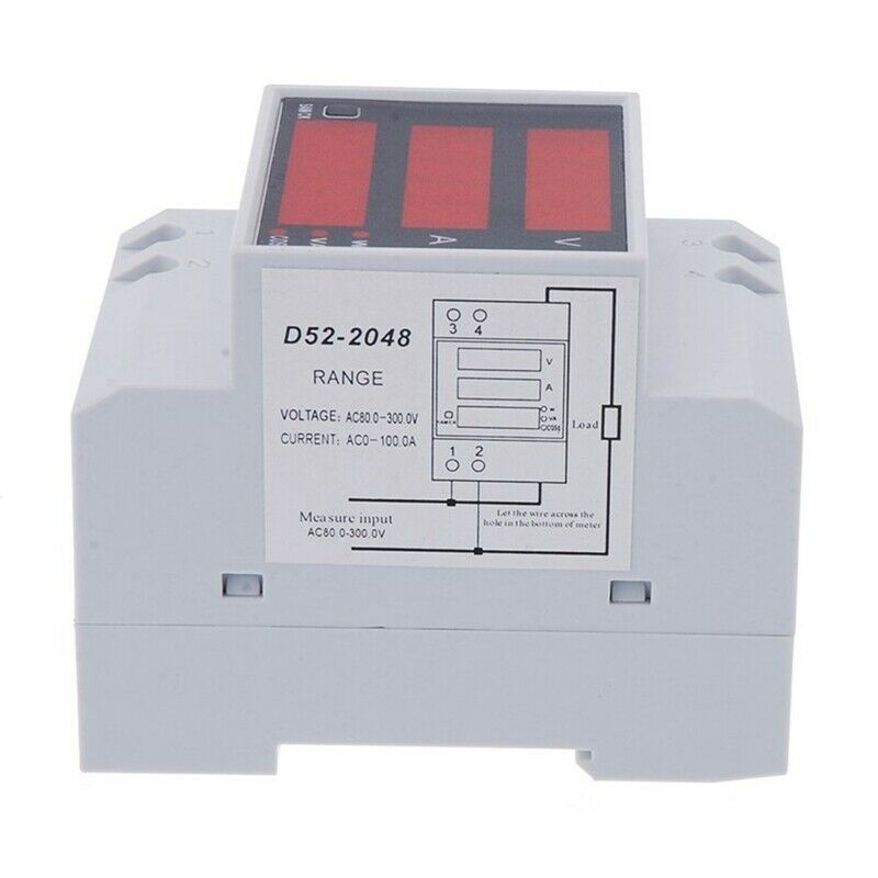 Multi - functional digital current DIN rail Supply voltage Display Voltmete U1E8