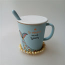 5x Sea Shell Decor Dinner Placemat Decoration Home Cup Coaster 3.7" Mat