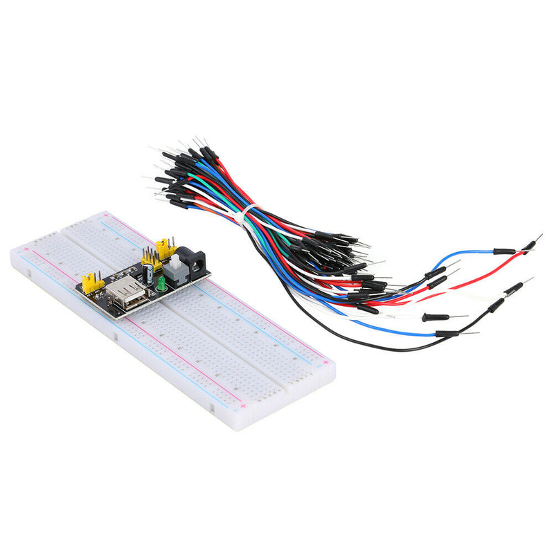 MB102 830 Points Solderless Bread Board Power Module 65 Jumper Wires Kit
