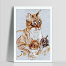 5D DIY Full Drill Diamond Painting Cute Cats Cross Stitch Embroidery Kit