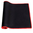 Black Anti-Slip Laptop Computer Gaming Mouse Pad Keyboard Mat with Red-dege