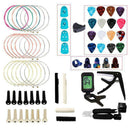 66x Guitar Partial Kits ,String Winder,Bridge Pins,Pin Puller,Finger Protect
