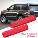 2pcs Rear Door Trim Panel Reflectors for GMC Sierra Yukon Chevy Silverado