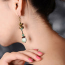 Ethnic Style Literary Fresh Handicraft Earrings Flower Earrings