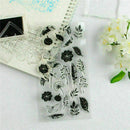 Feather Flower Silicone Clear Transparent Seal DIY Sheet Stamp Photo Album