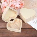 DIY Storage Boxes Heart Shape Wood Box Earrings Ring Jewelry Makeup Organi zg Gw