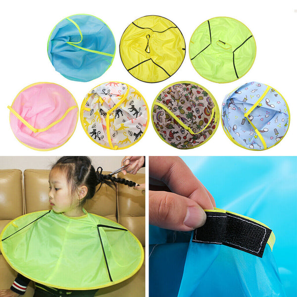 Baby Hair Capes Umbrella Catcher Styling Haircut Gown Salon Barbers Pink