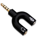 3.5mm Audio Jack to Headphone and Microphone Mic U Splitter Converter Adaptor