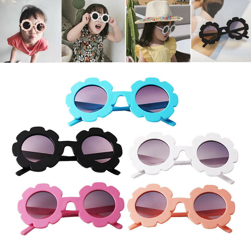5Pcs Lovely Baby Flower Sunglasses Toddler Soft Plastic Travel Glasses Eyewear
