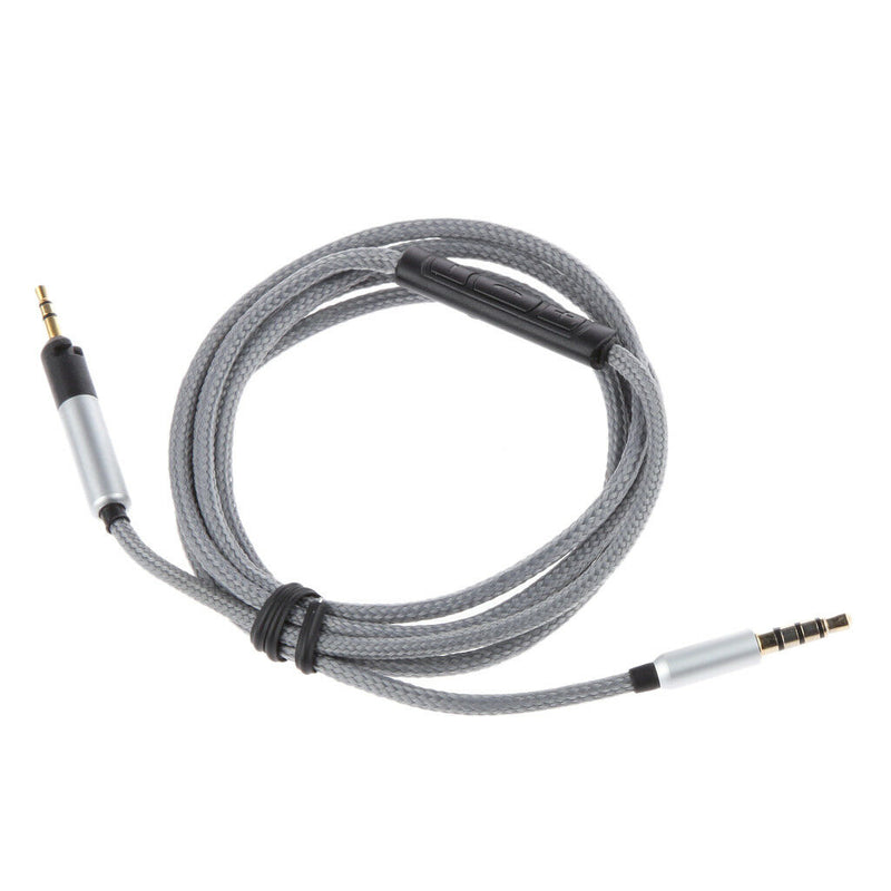 1.2m 3.5mm Replacement Audio Cable with Remote & Mic for ATH-M50x Headphones