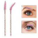 300pcs Eyelash Brushes Crystal Handle Eye Lash Extension Applicator Grafting
