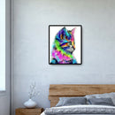 5D DIY Diamond Painting Colored Cat Full Square Rhinestone Picture Handwork