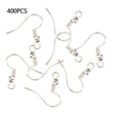 400PCs DIY Earring Hooks Ball Jewelry Accessory Ear Wire New RMZ