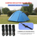 4pcs Wind Rope with Hooks Buckle for Outdoor Camping Hiking Tents (Black) A