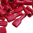 100pcs Female Spade Insulated Electrical Crimp Wire Connector Terminal 18-2