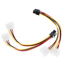 2pcs 4 pin to 6 pin video card power converter cable signal transfer line  M&E