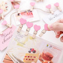 Photo Paper Clip Mini Wooden Wedding Decor Clip Crafts Love Heart Pegs Chic