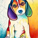 5D DIY Diamond Painting Cartoon Dog Cross Stitch Embroidery Rhinestones Kit