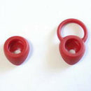 4 Pairs Soft Silicone Gel Ear Covers Eartips Earbuds for Earpieces Red+Black
