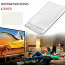84 Inch Portable Projector Curtain Fabric Projection Screen 16:9 White For  C3L7