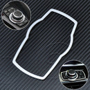 Interior Multimedia Buttons Cover Molding Trim fit for BMW 1 3 4 5 7 Series-Grey