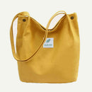 Fashion Women Handbag Canvas Totes Large Capacity Shoulder Bag (Yellow)