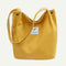 Fashion Women Handbag Canvas Totes Large Capacity Shoulder Bag (Yellow)