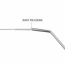 Drinking Straws Reusable Stainless Steel Straws Set of 5, 2pcs 10.5 inch Be V2Q1
